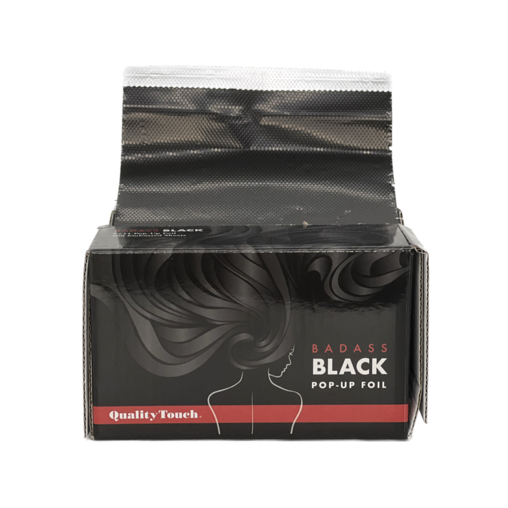 black textured pop-up foil for hair color service
