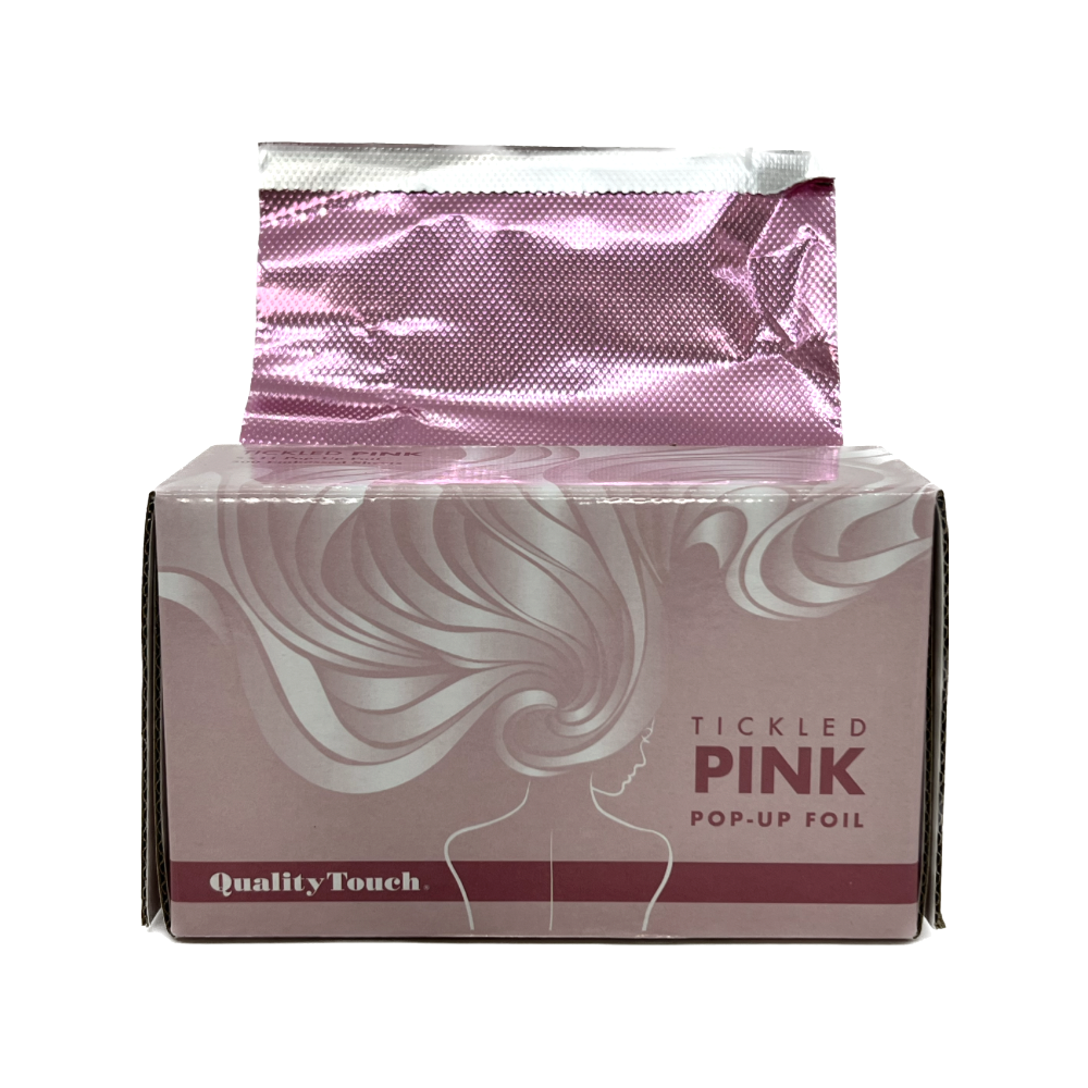 pink textured pop-up foil for hair color service