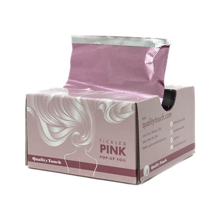 pink textured pop-up foil for hair color service